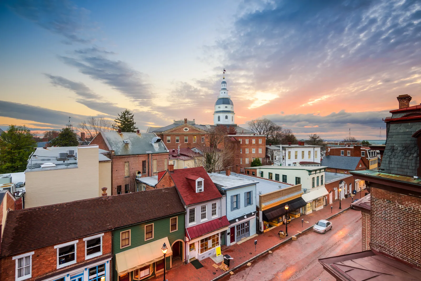 An Anne Arundel County townscape representing local public infrastructure.